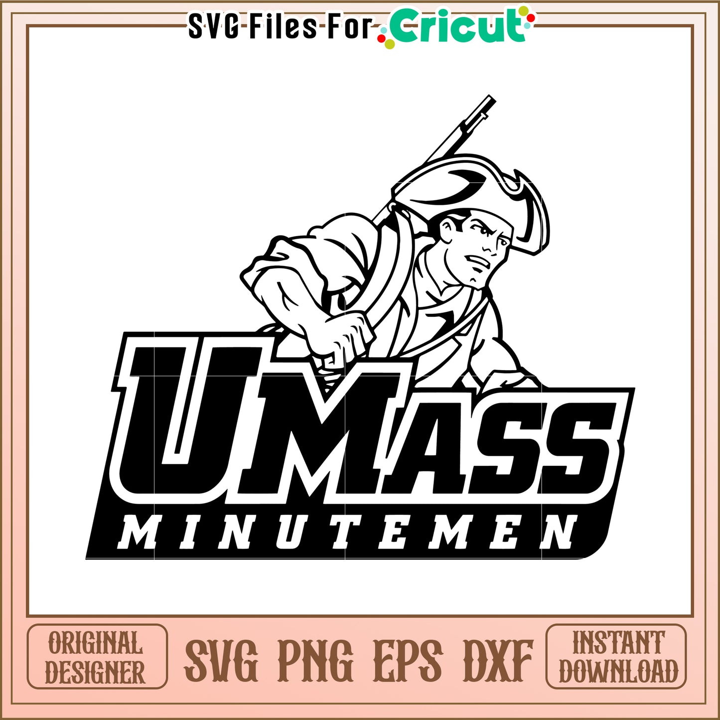 UMass Minutemen SVG Design for Cricut, Perfect for Sports Team Merchandise
