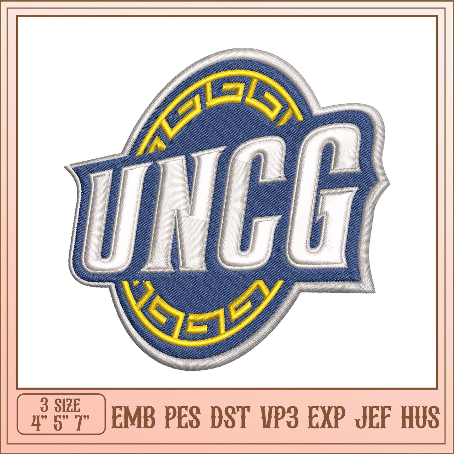 UNCG Embroidery Design - EMB PES DST VP3