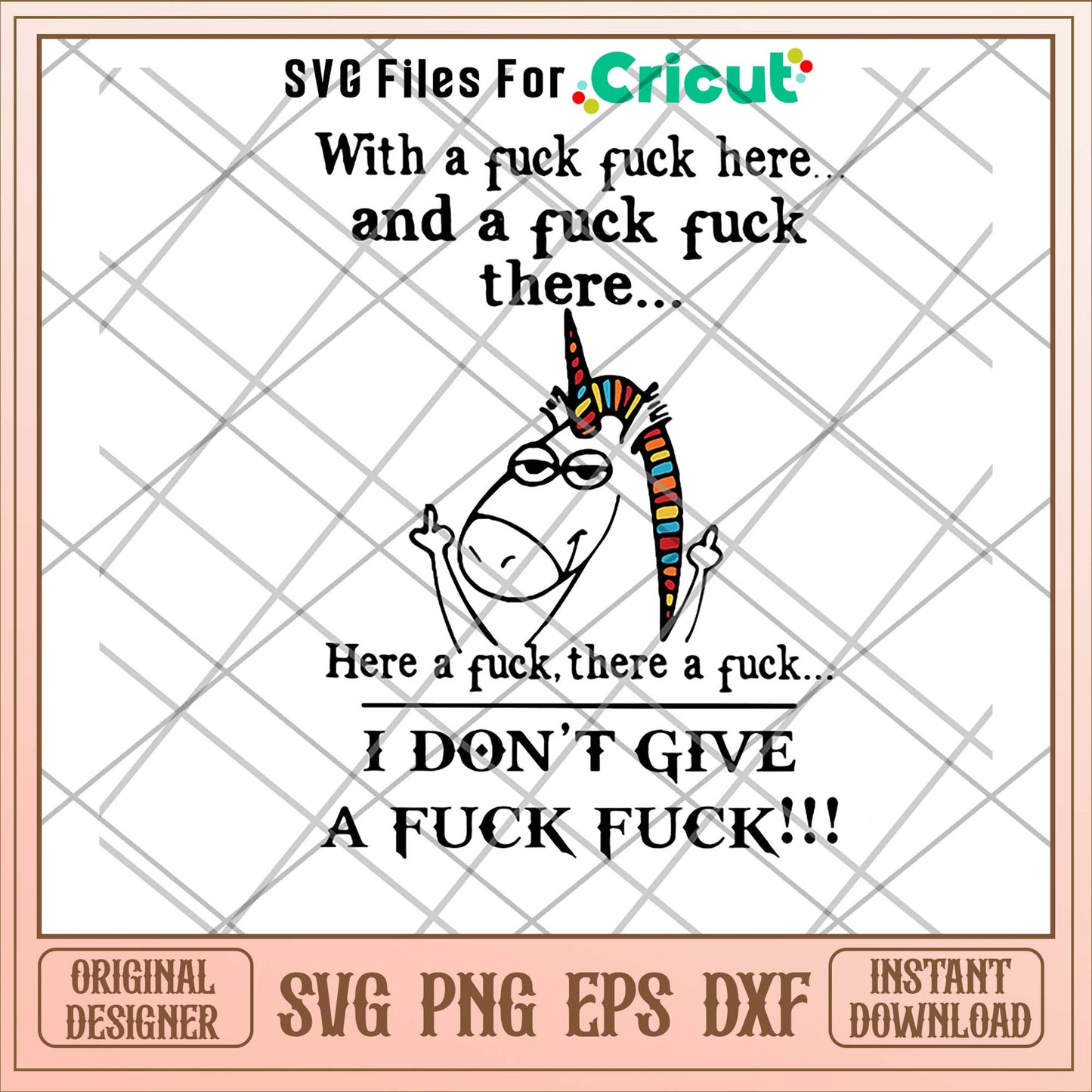 Unicorn with a fuck fuck svg, unicorn svg, funny svg