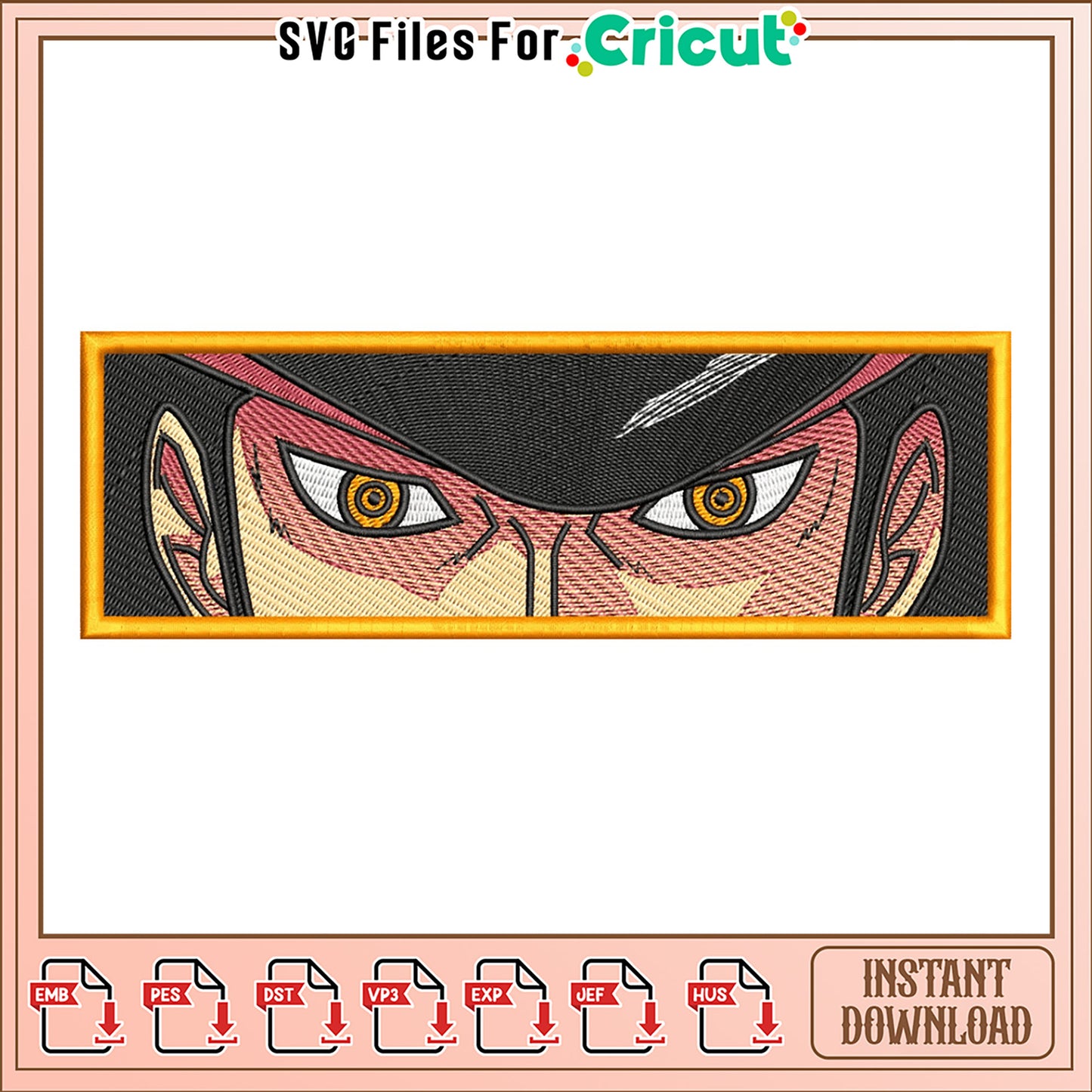 Unique Embroidery Design of Intense Character Eyes