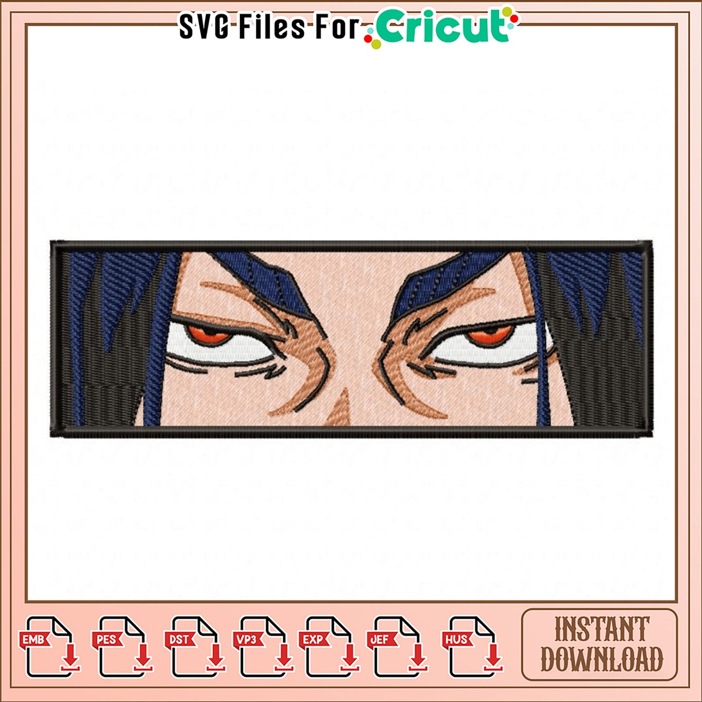 Unique Embroidery Design of Striking Character Eyes