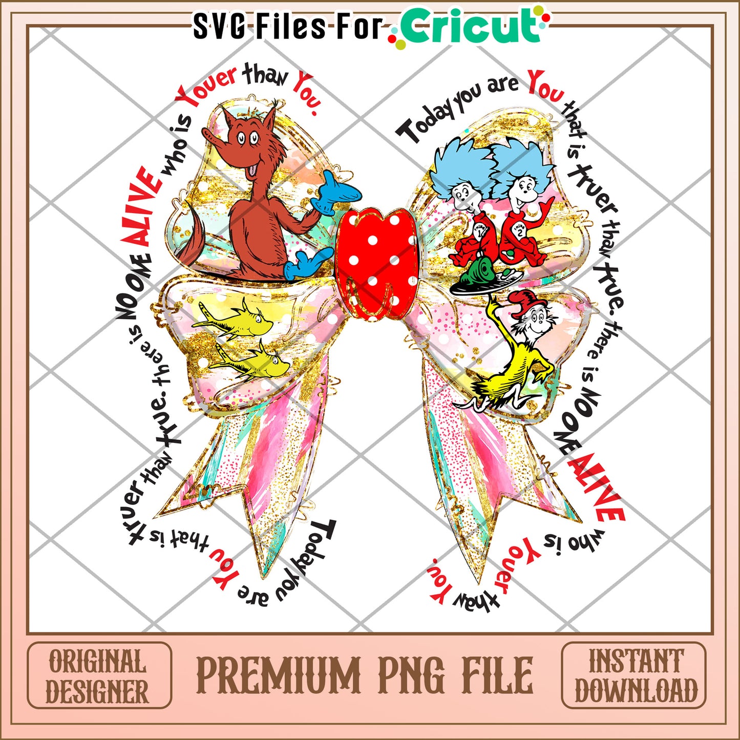 Unique You Are Special Bow Design PNG Download for Crafts