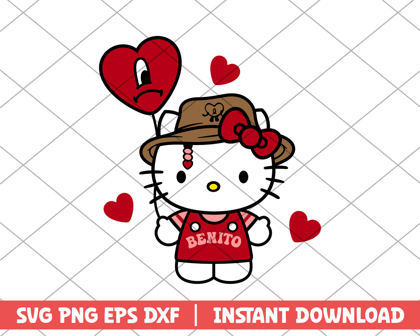 Valentine Benito Kitty svg