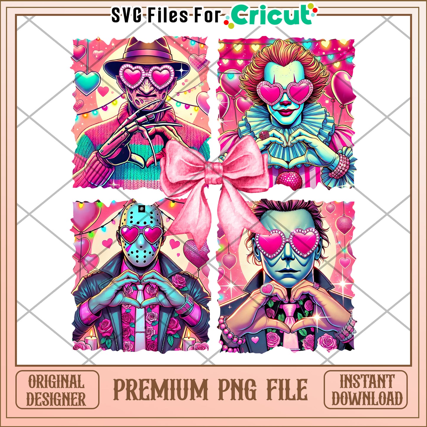 Valentine's Horror PNG Sublimation