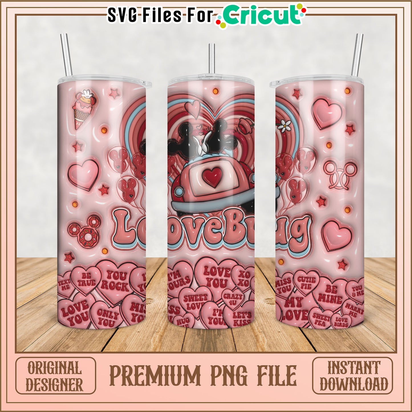 Valentines Day Minnie Mouse PNG Sublimation