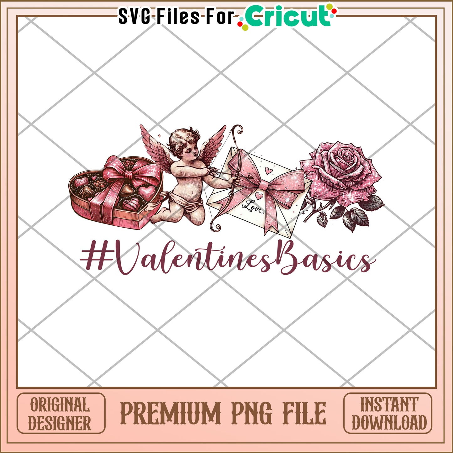 Valentines Day PNG Cupid Rose Chocolate