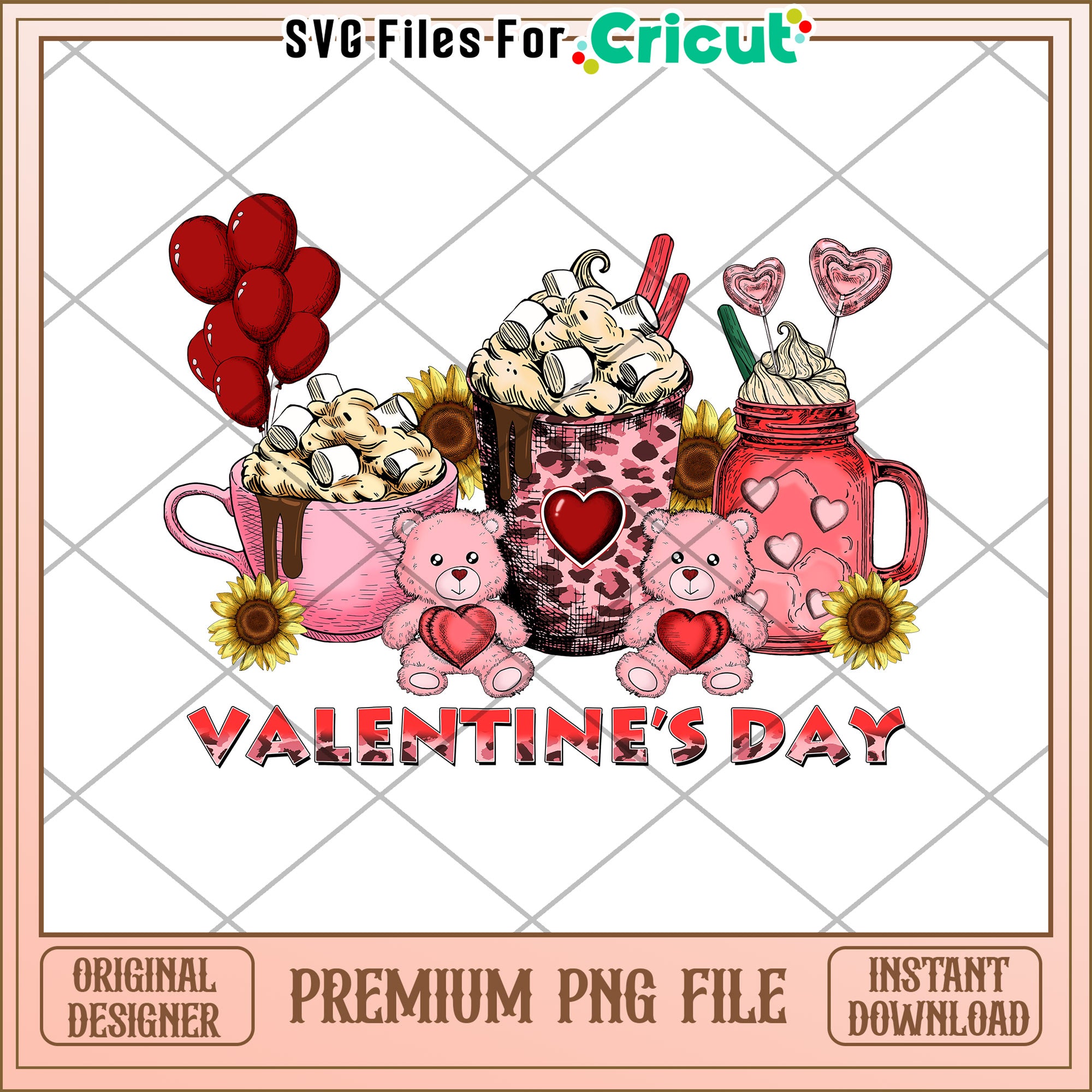 Valentines Day PNG Sublimation Design – svg files for cricut