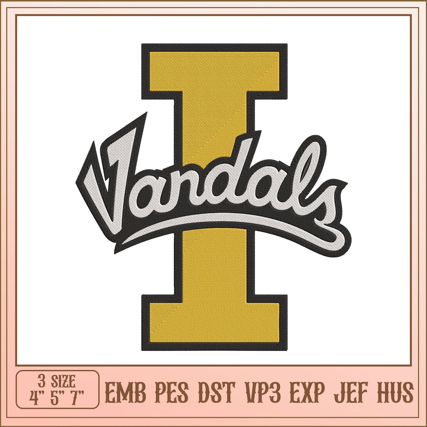 Vandal I Embroidery Design