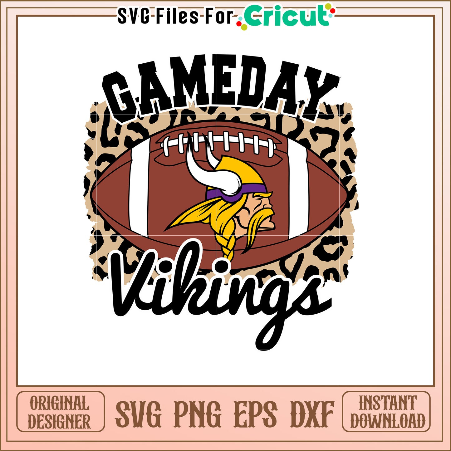 Vikings Game Day Football SVG