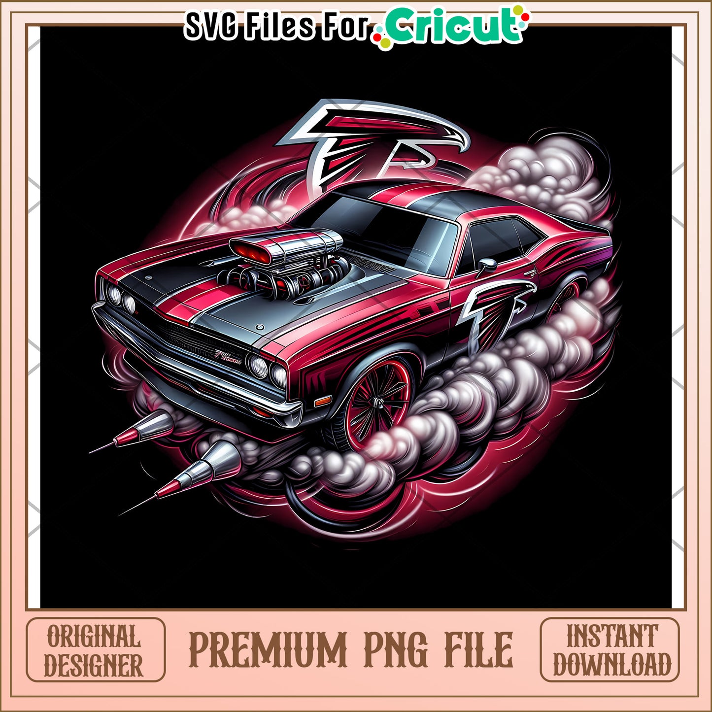 Vintage Muscle Car PNG File, Perfect for Craft Projects and More