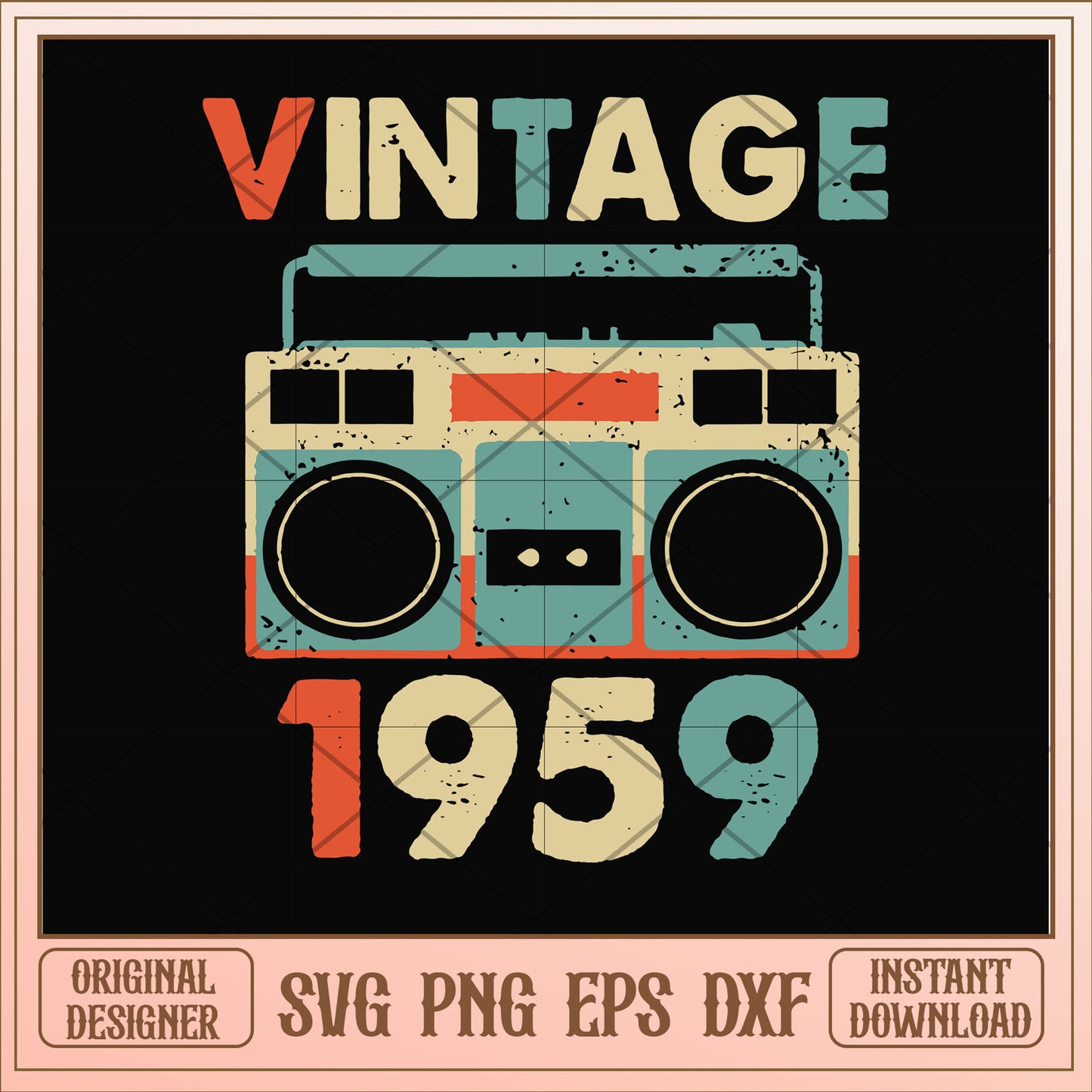 Vintage November 1959 svg, vintage svg, birthday svg