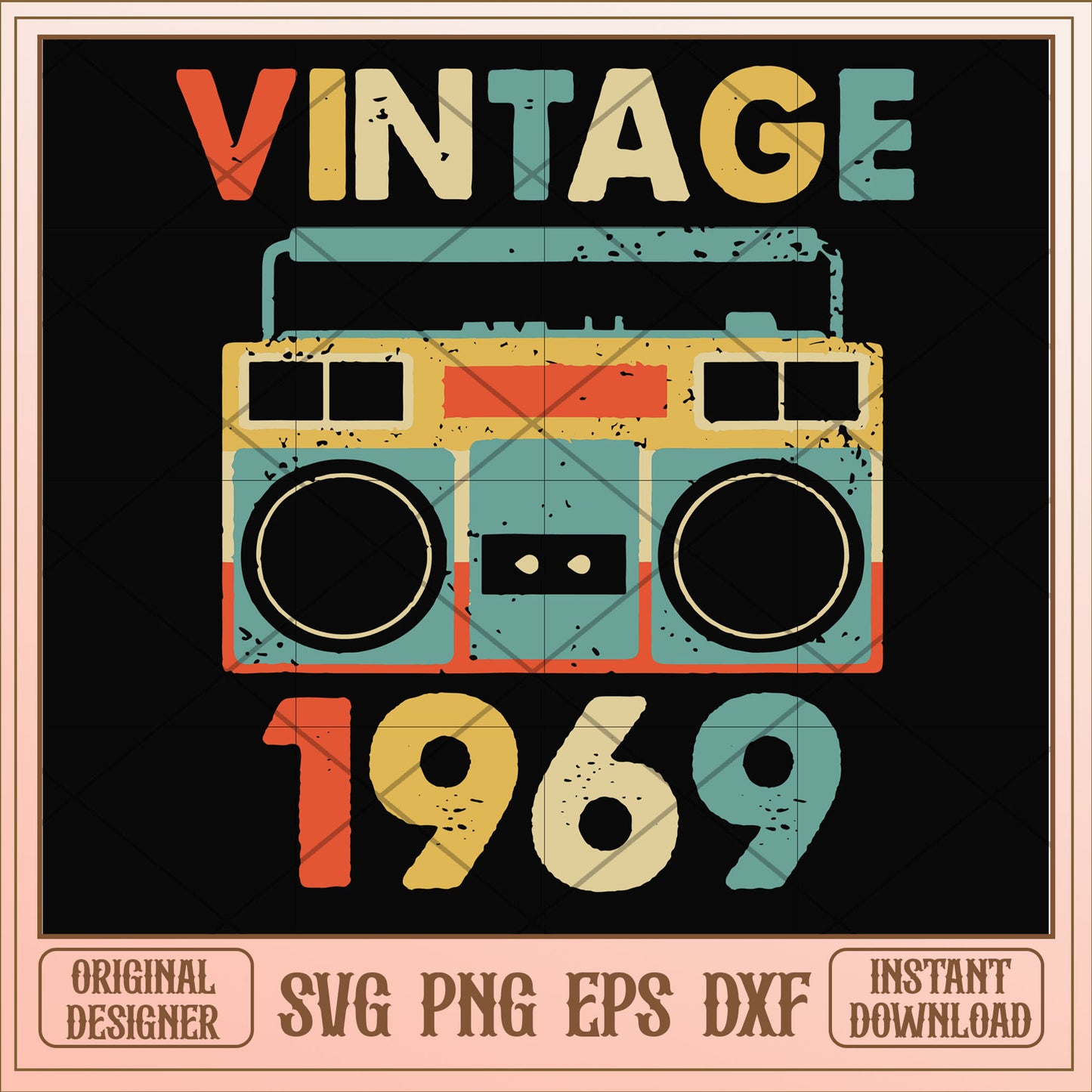 Vintage November 1969 svg, vintage svg, birthday svg