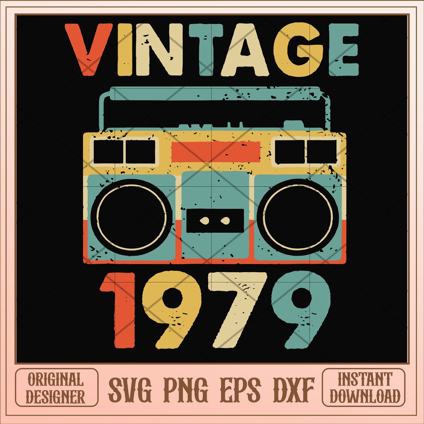 Vintage November 1979 svg, vintage svg, birthday svg