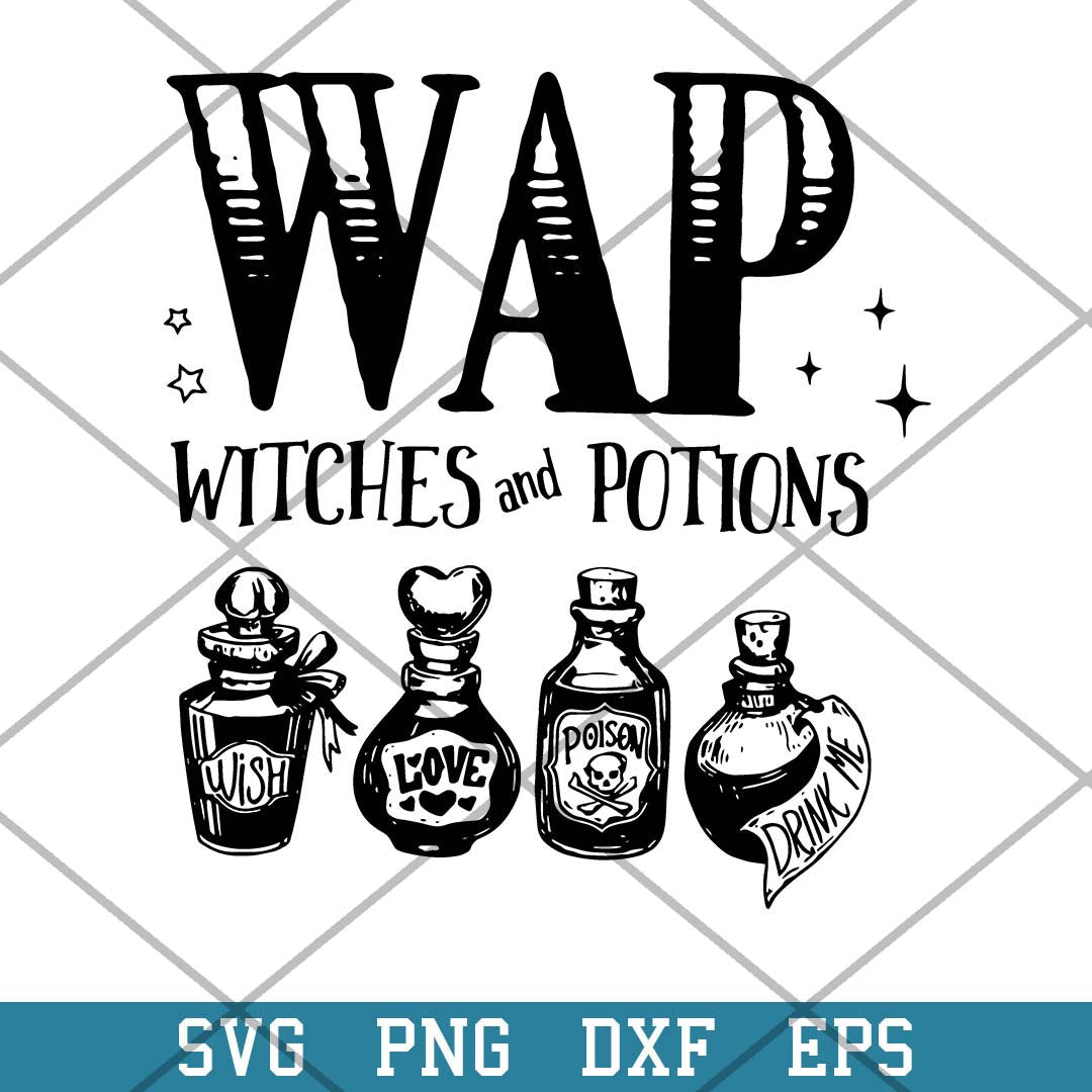WAP Witches And Potions Bleached Svg, Halloween Svg-Svgfilesforcricut