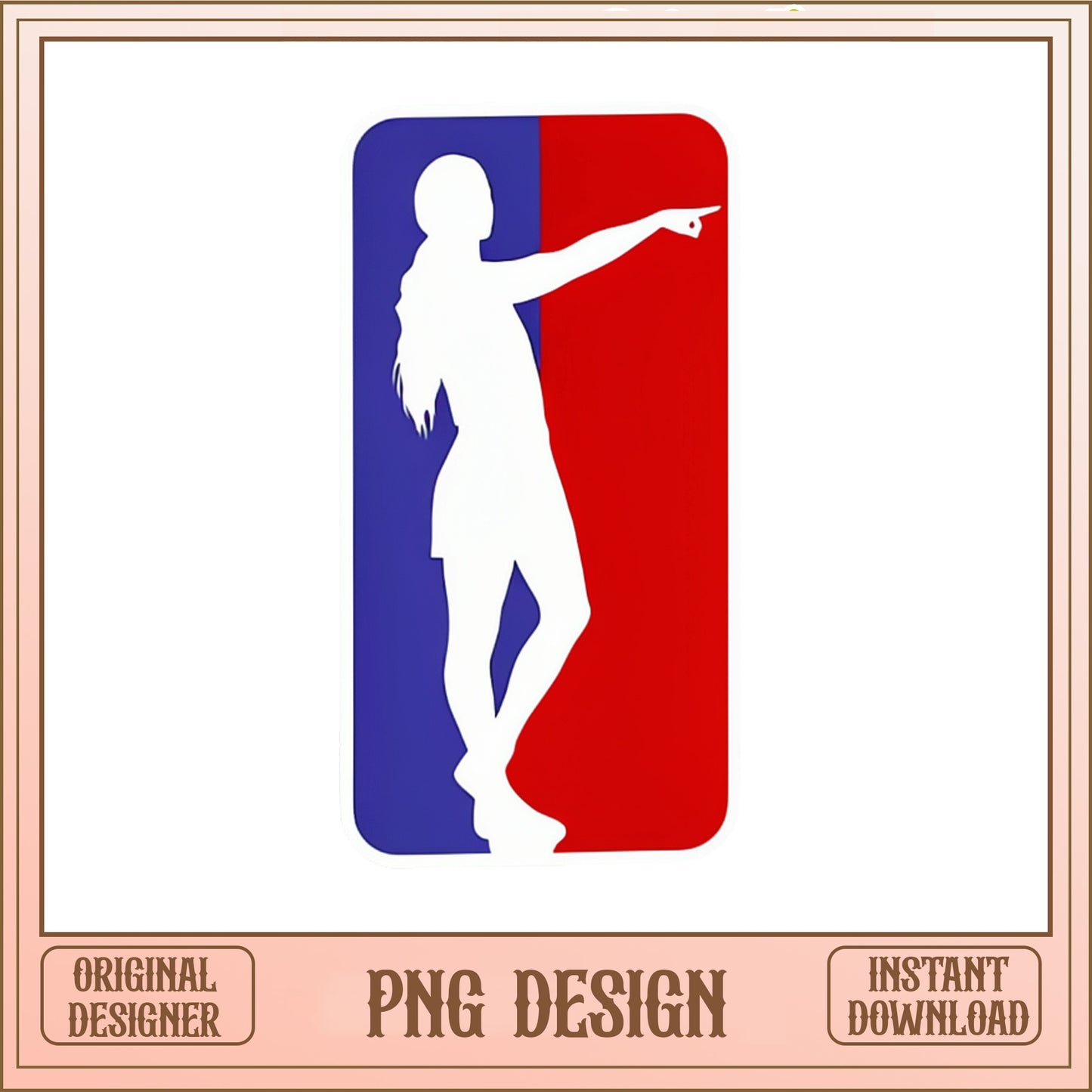 WNBA Style Basketball Girl Silhouette PNG, Sports PNG, Basketball PNG