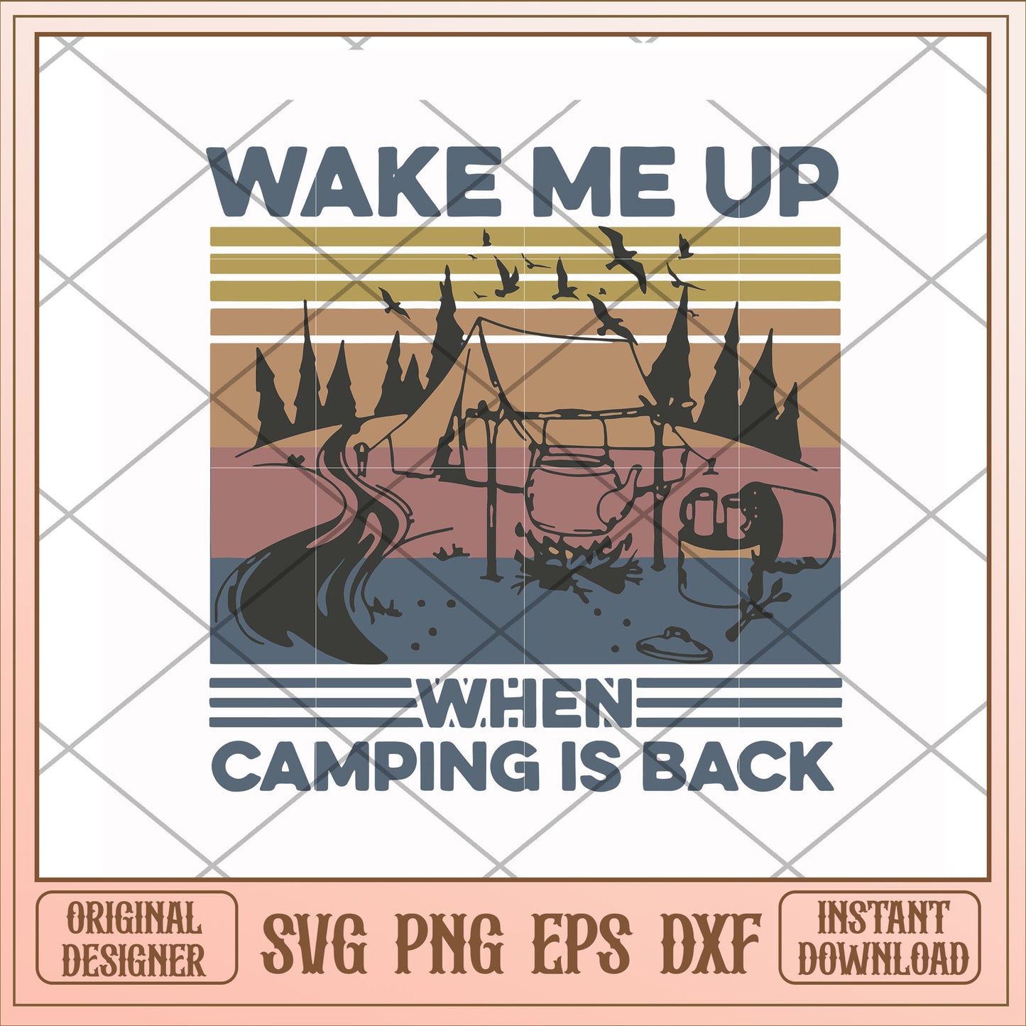 Wake me up when camping is back svg, wake me up svg, camping svg