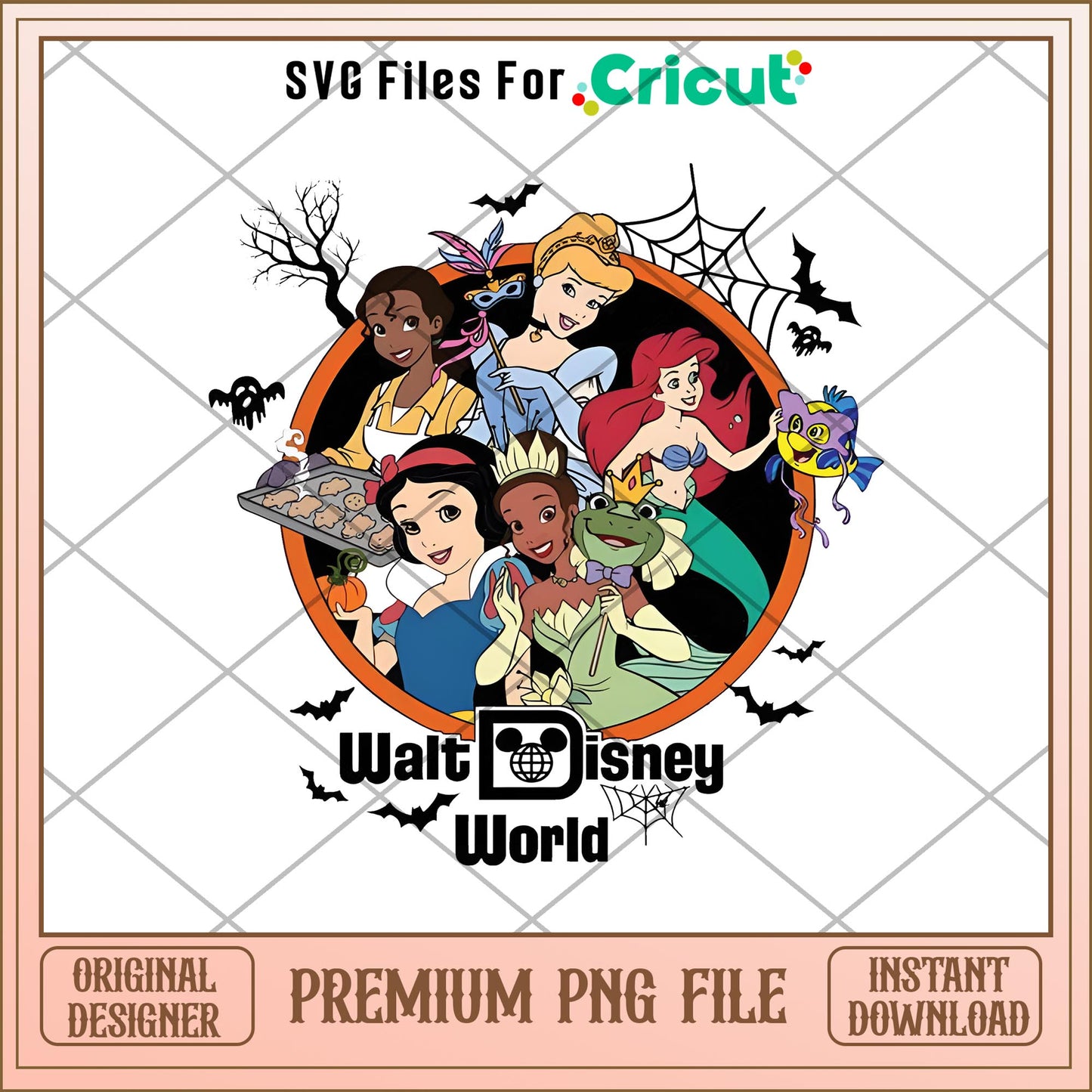 Wall Disney World Princess Cartoon png, Disney princess name png, digital download