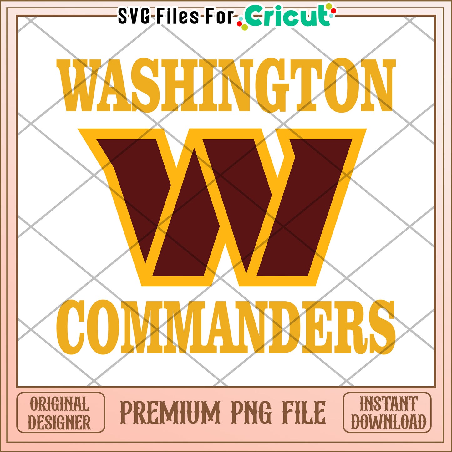 Washington Commanders PNG Design for Cricut, Instant Download File
