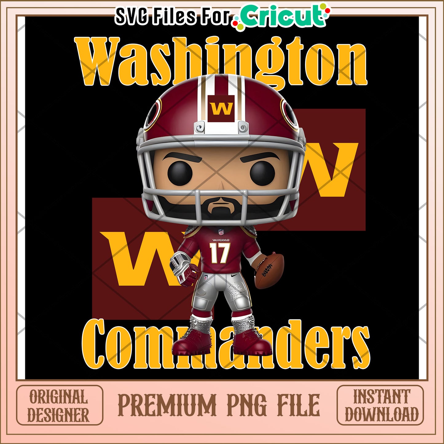 Washington Commanders PNG File, Fun Cricut Design Download