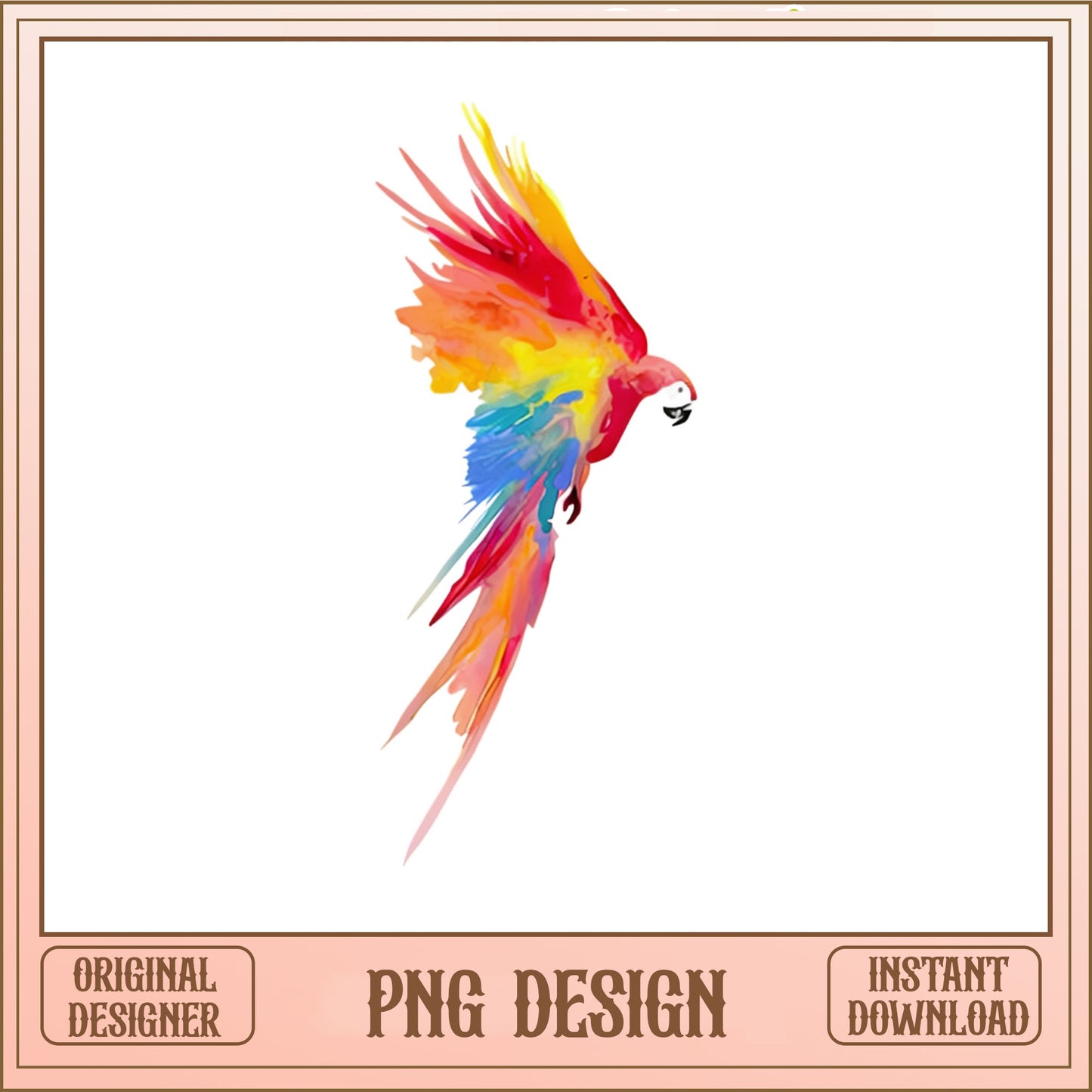 Watercolor Parrot PNG, Colorful Macaw Clipart, Tropical Bird PNG