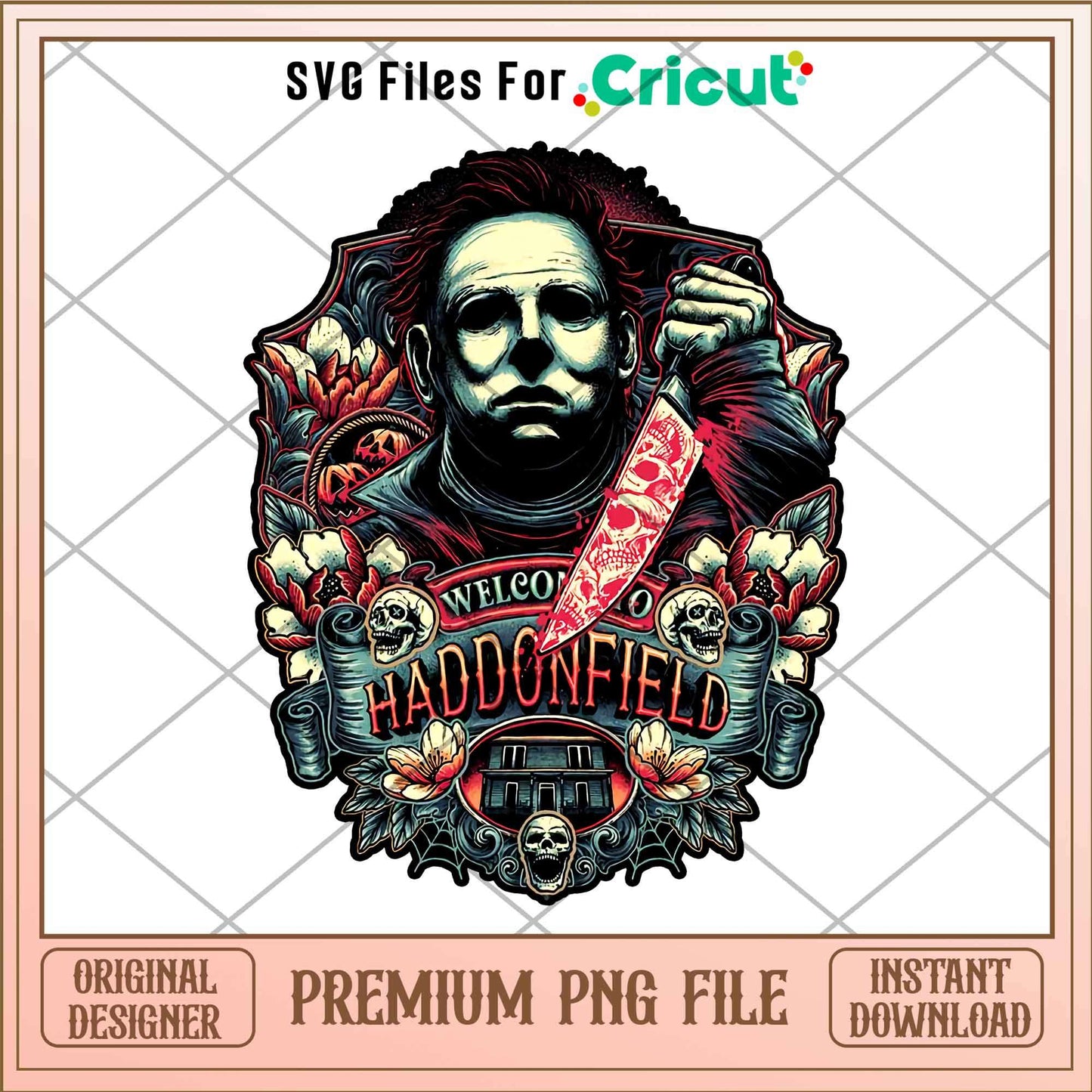 Welcome to Haddonfield png, Horror characters png, Digital Download