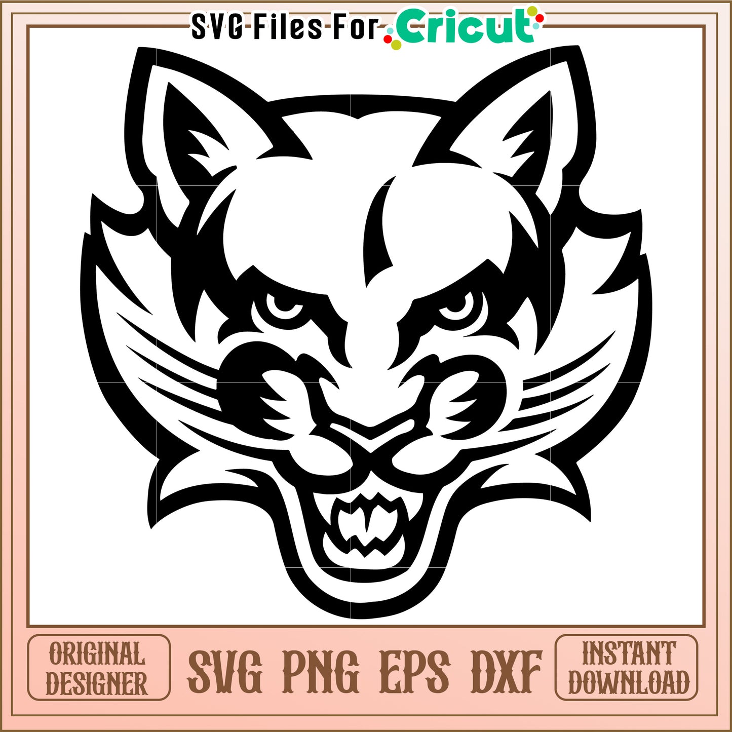 Wildcat Head SVG File for Cricut, Perfect for DIY Projects and Crafts