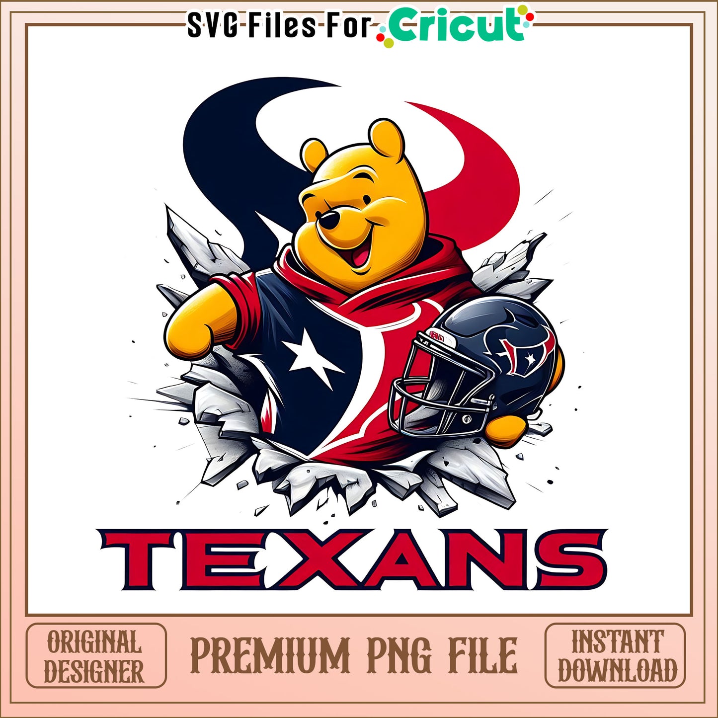 Winnie The Pooh Texans png, Houston Texans png, NFL png