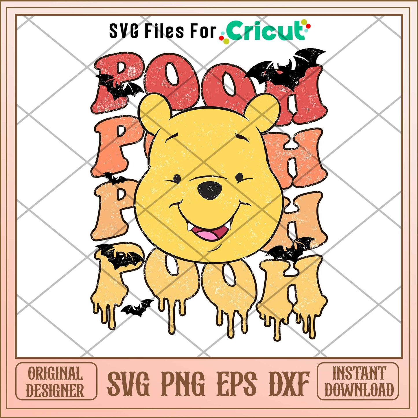 Winnie The Pooh head svg, Winnie the pooh character svg, Digital Download