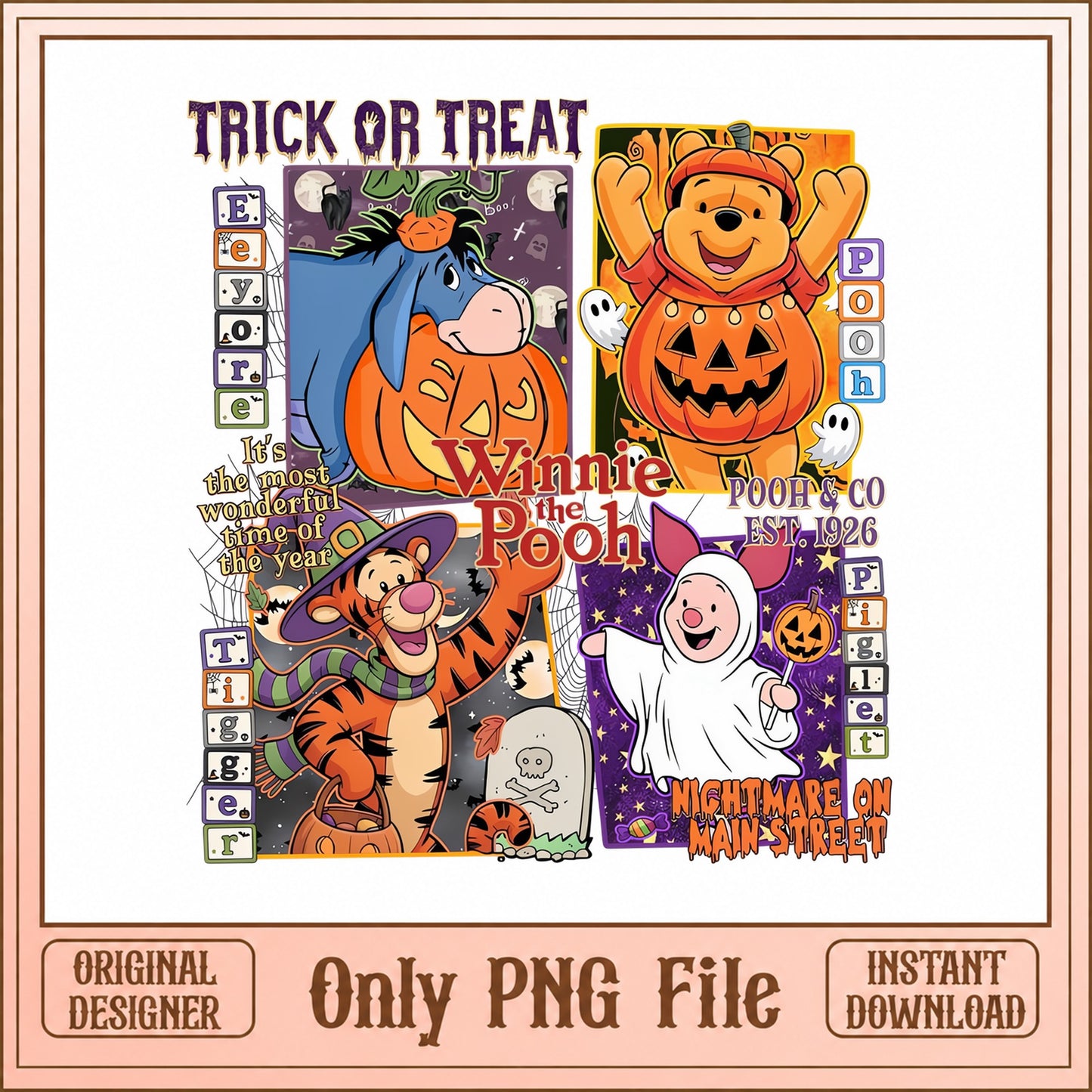Winnie The Pooh Halloween PNG, Trick Or Treat, Disney PNG