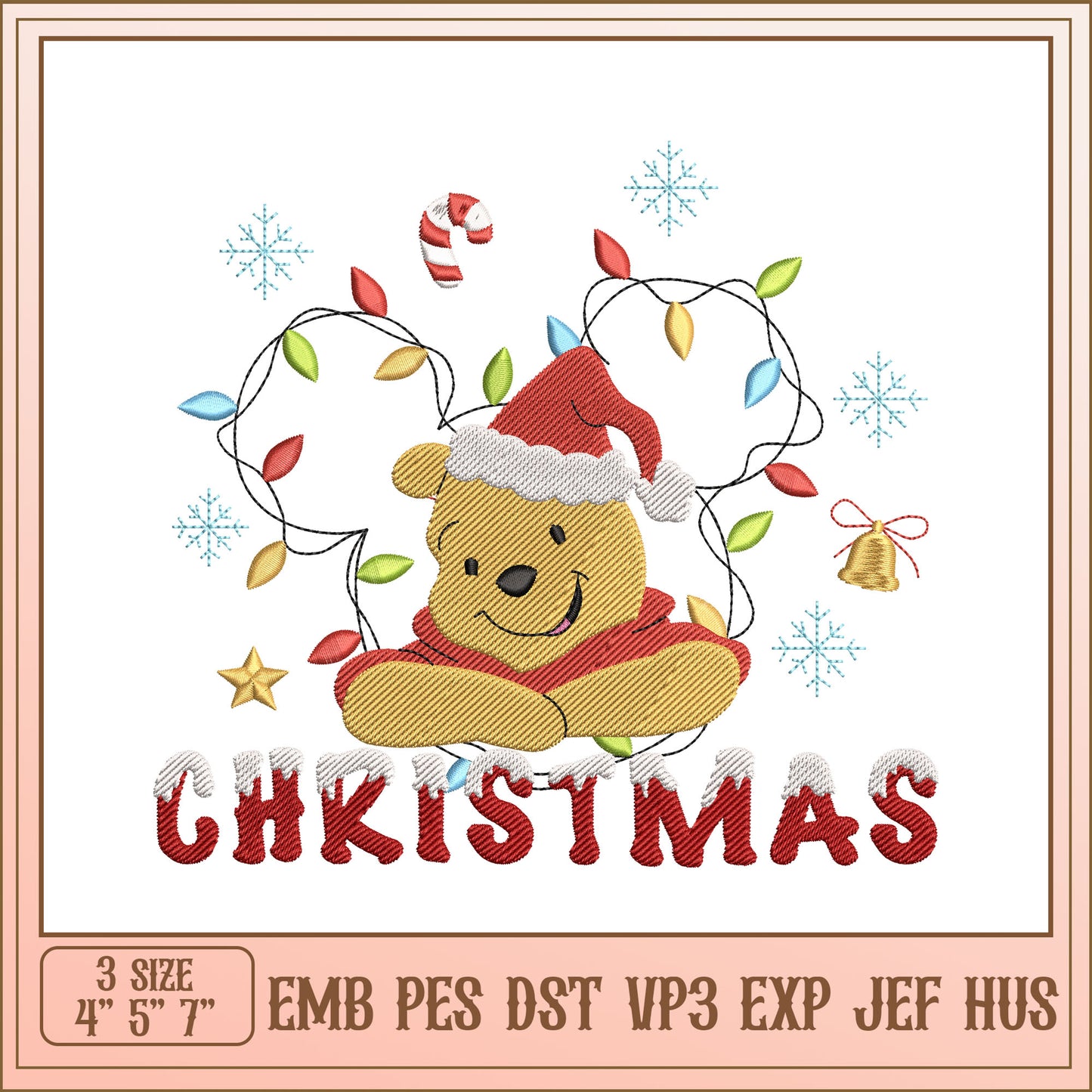 Winnie the Pooh Christmas Embroidery