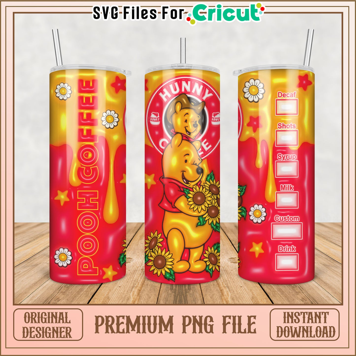 Winnie the Pooh Coffee Tumbler PNG