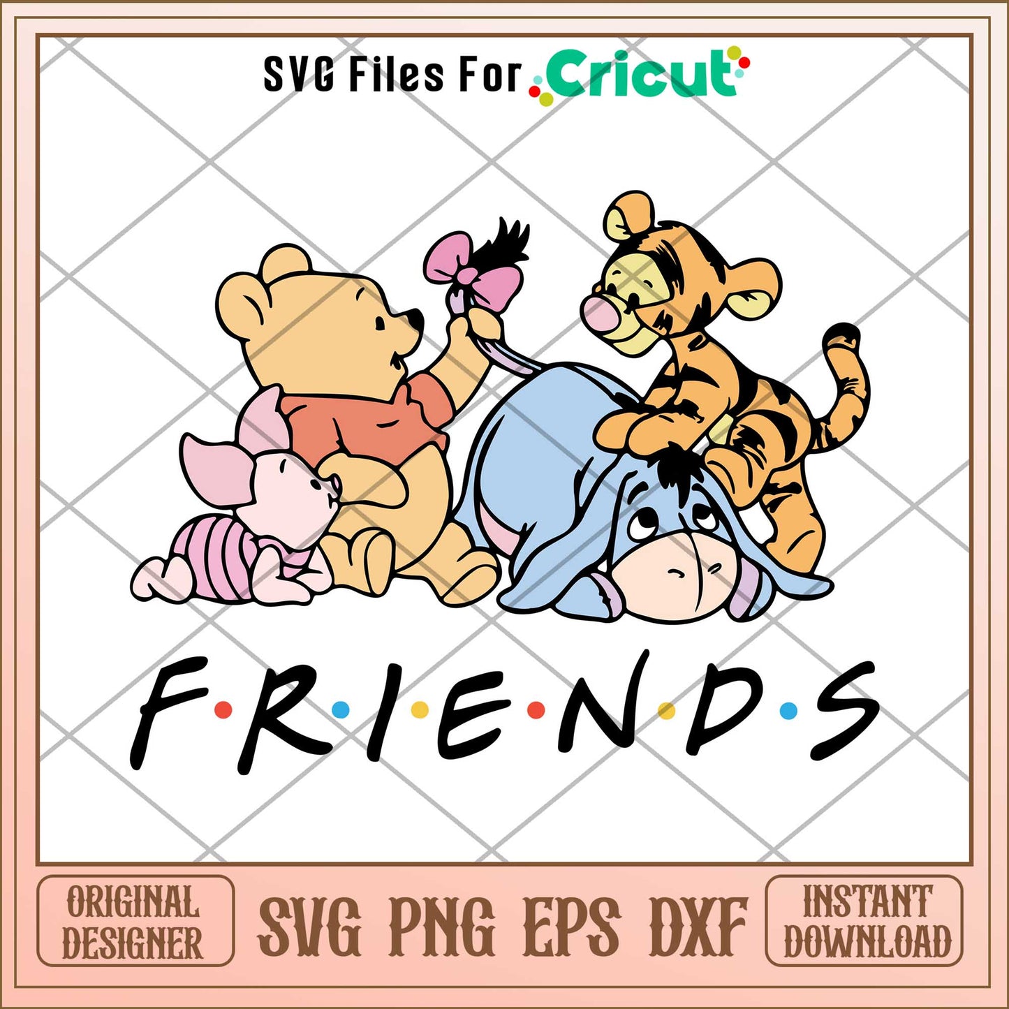 Winnie the Pooh Friends Svg, Winnie the pooh character svg, Digital Download