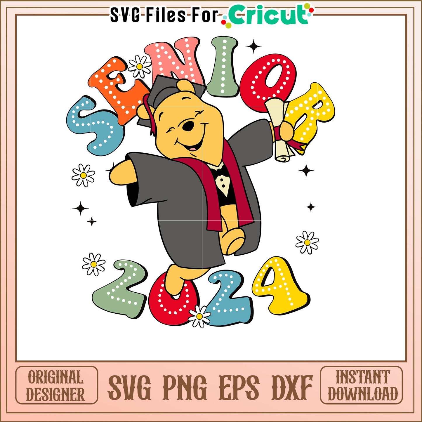 Winnie the Pooh Graduation SVG 2024