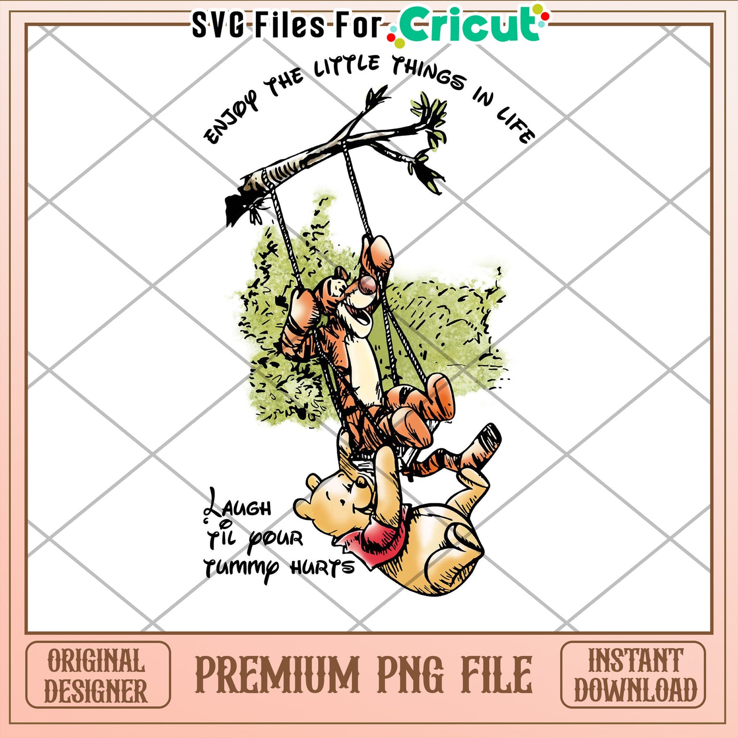 Winnie the Pooh Swing PNG Instant Download