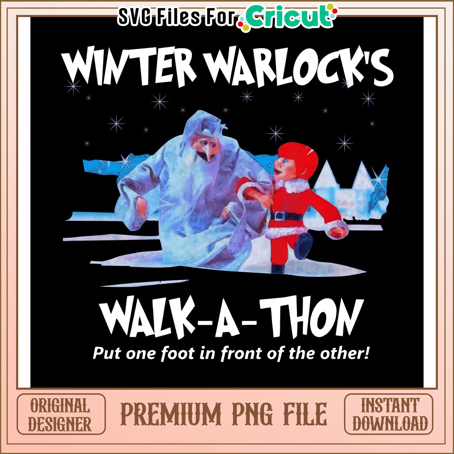 Winter Warlock's Walk-a-Thon image file, download for Cricut use