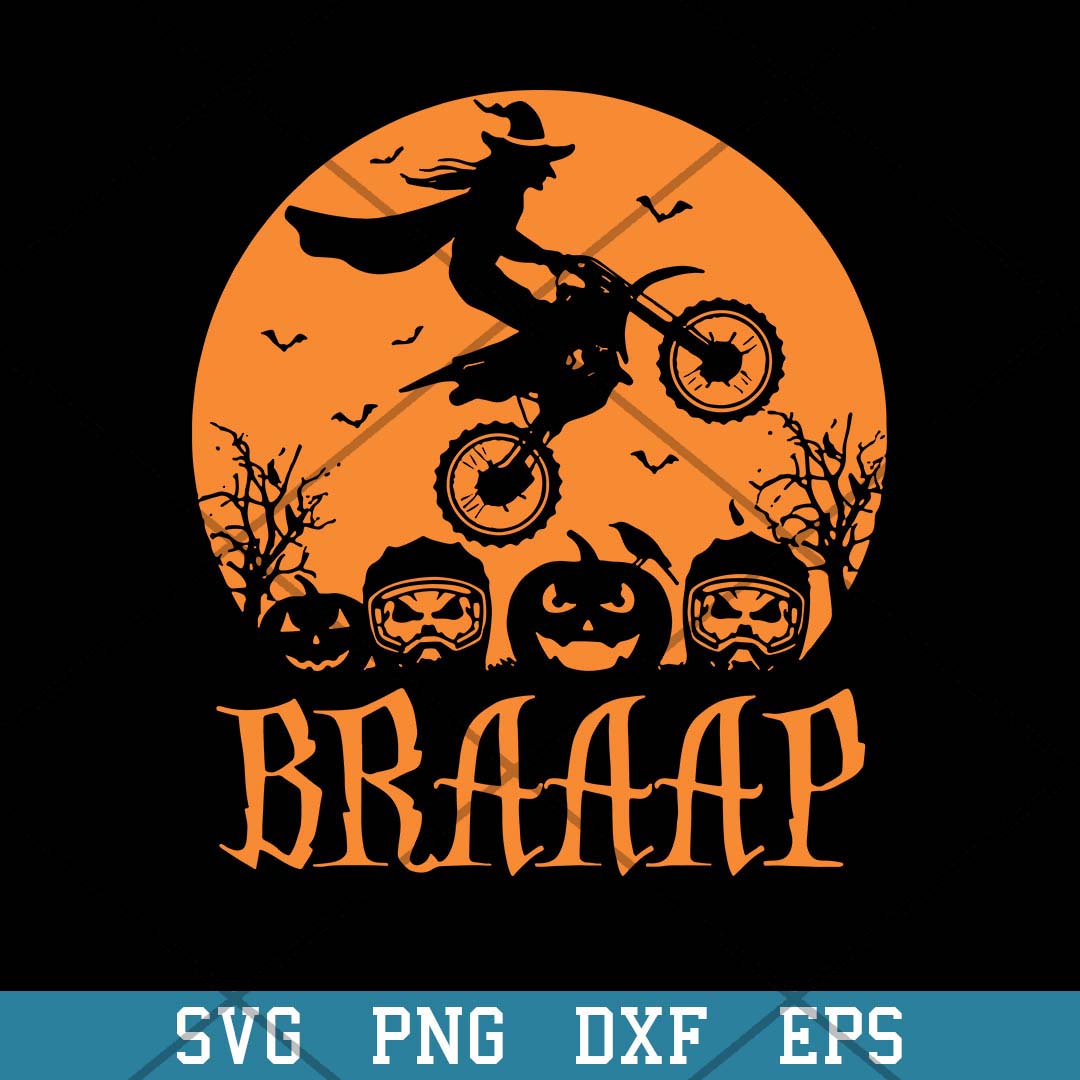 Witch Braap Motocross Svg, Halloween Svg-Svgfilesforcricut