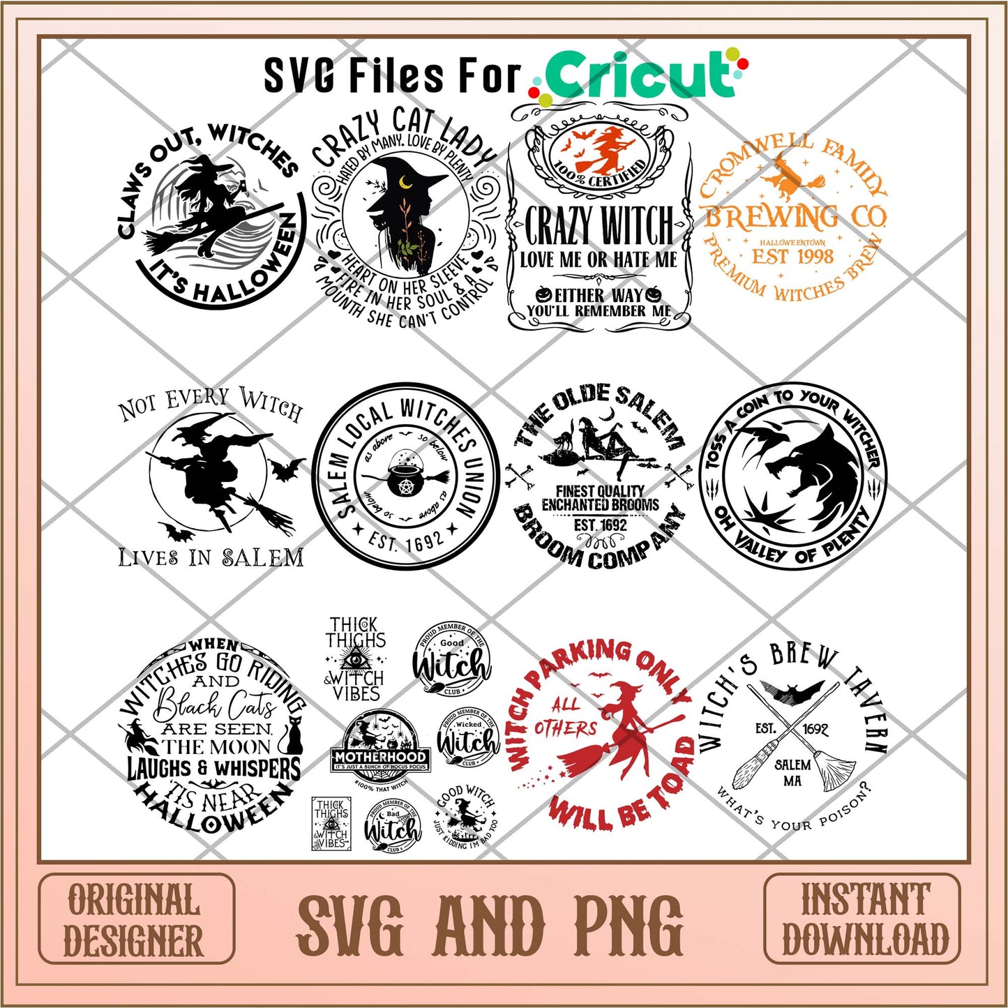 Witch logo svg bundle, Halloween Witch svg - Svgfileforcricut