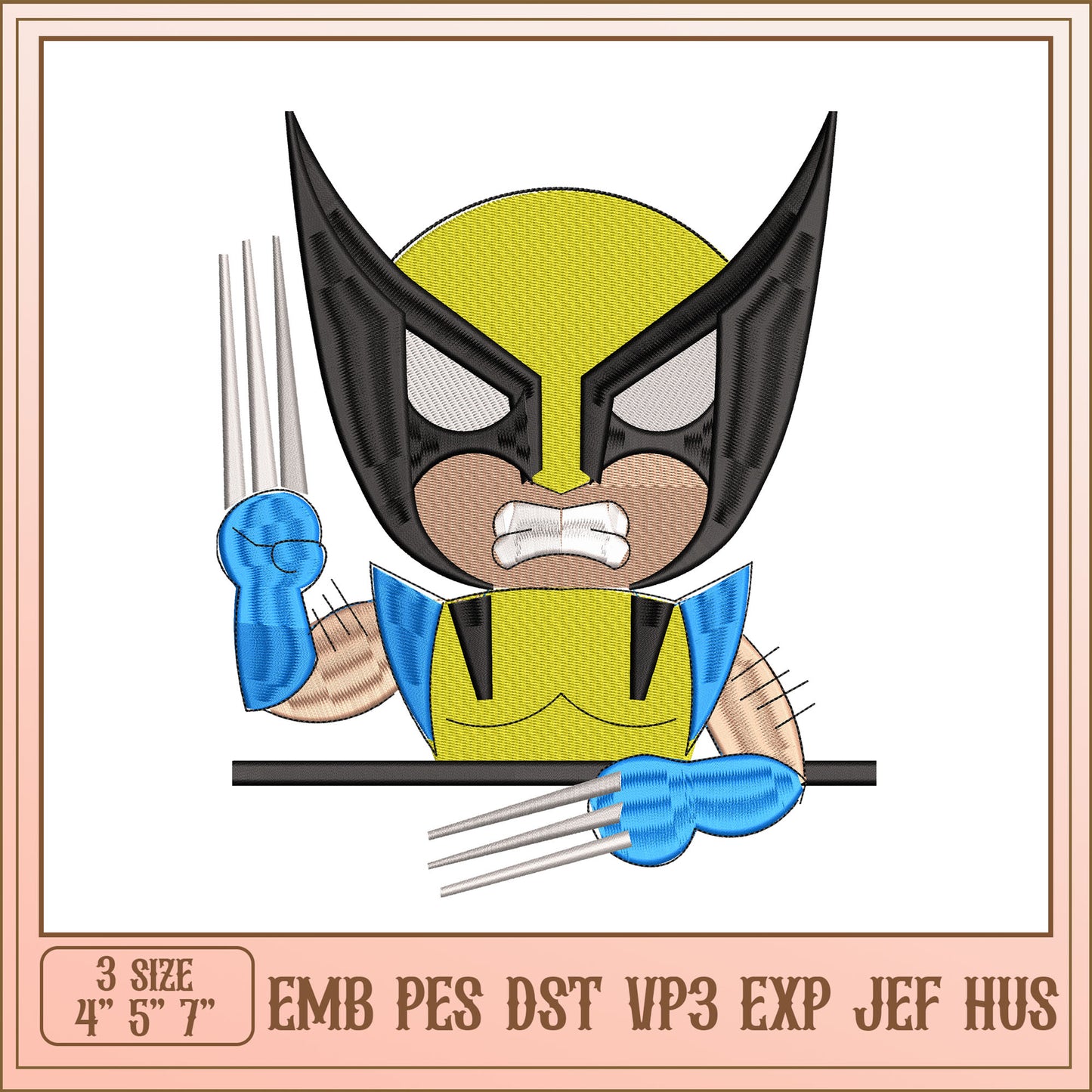Wolverine Embroidery Design - EMB PES DST VP3