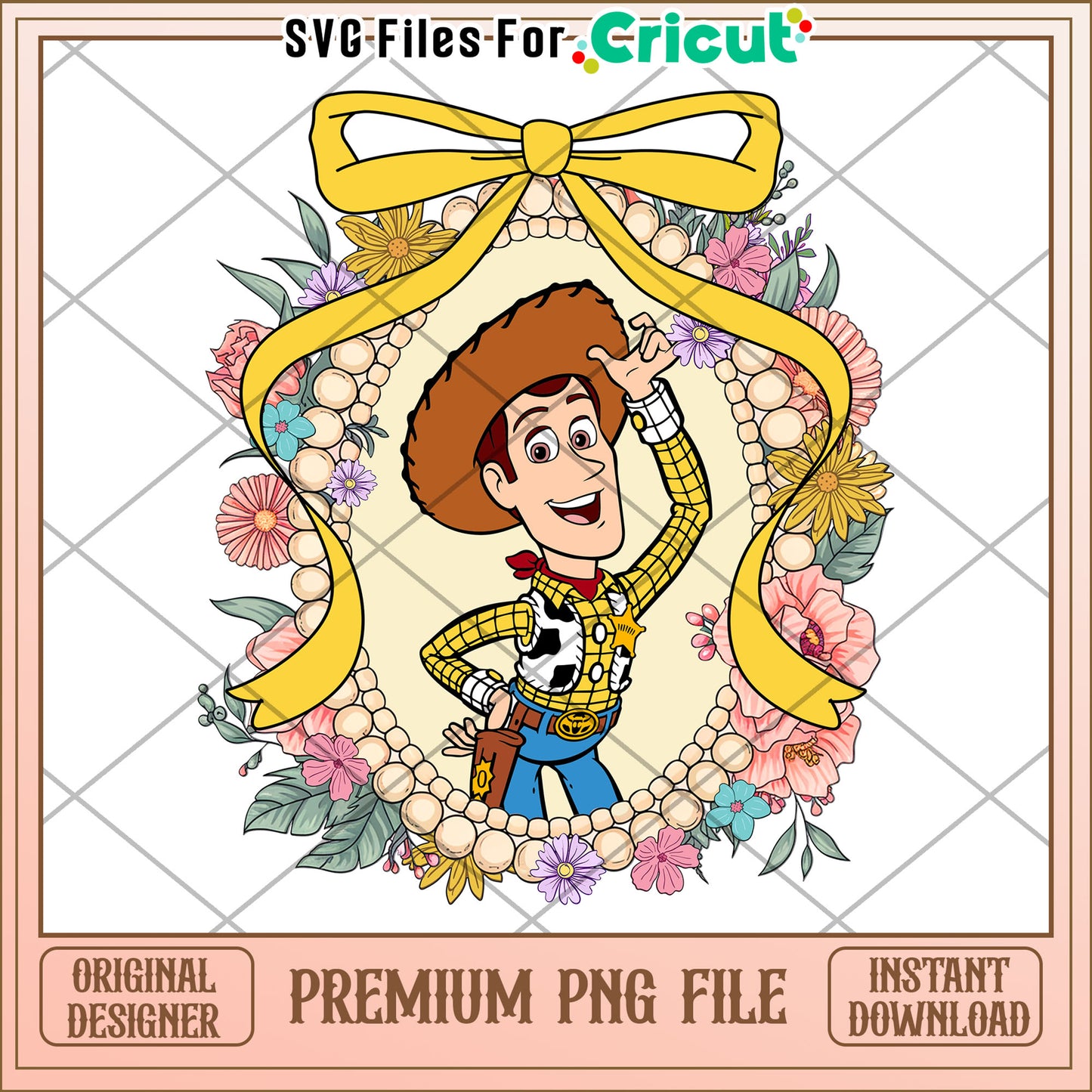 Woody Floral PNG Instant Download