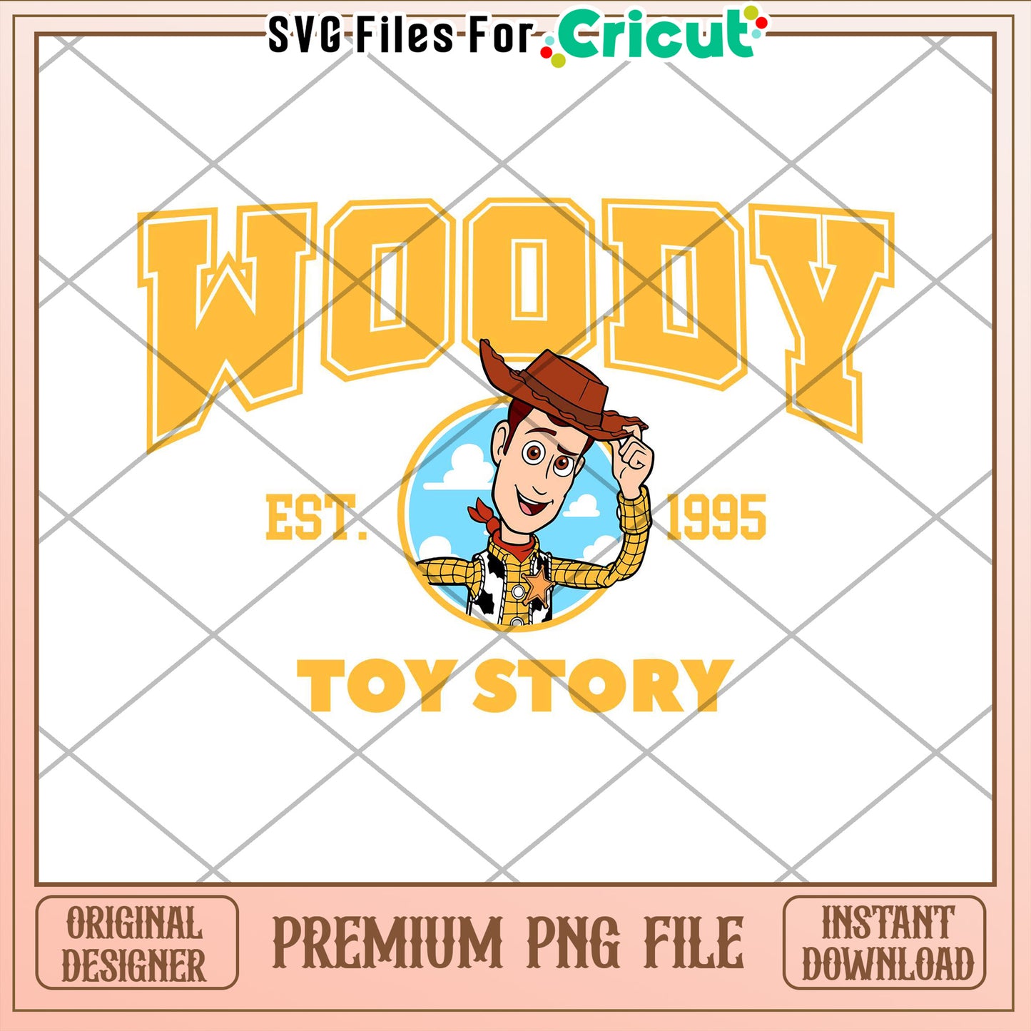 Woody Toy Story Premium PNG File Instant Download for Cricut