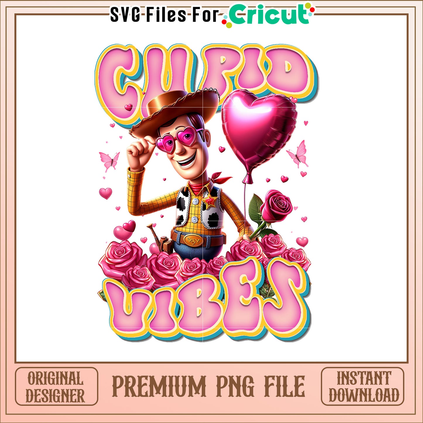 Woody Valentines Day Cupid Vibes PNG
