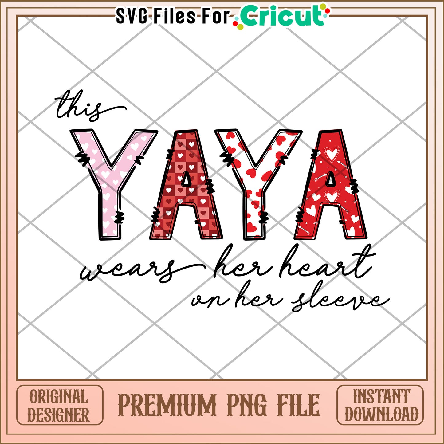 Yaya PNG Heart Design Instant Download