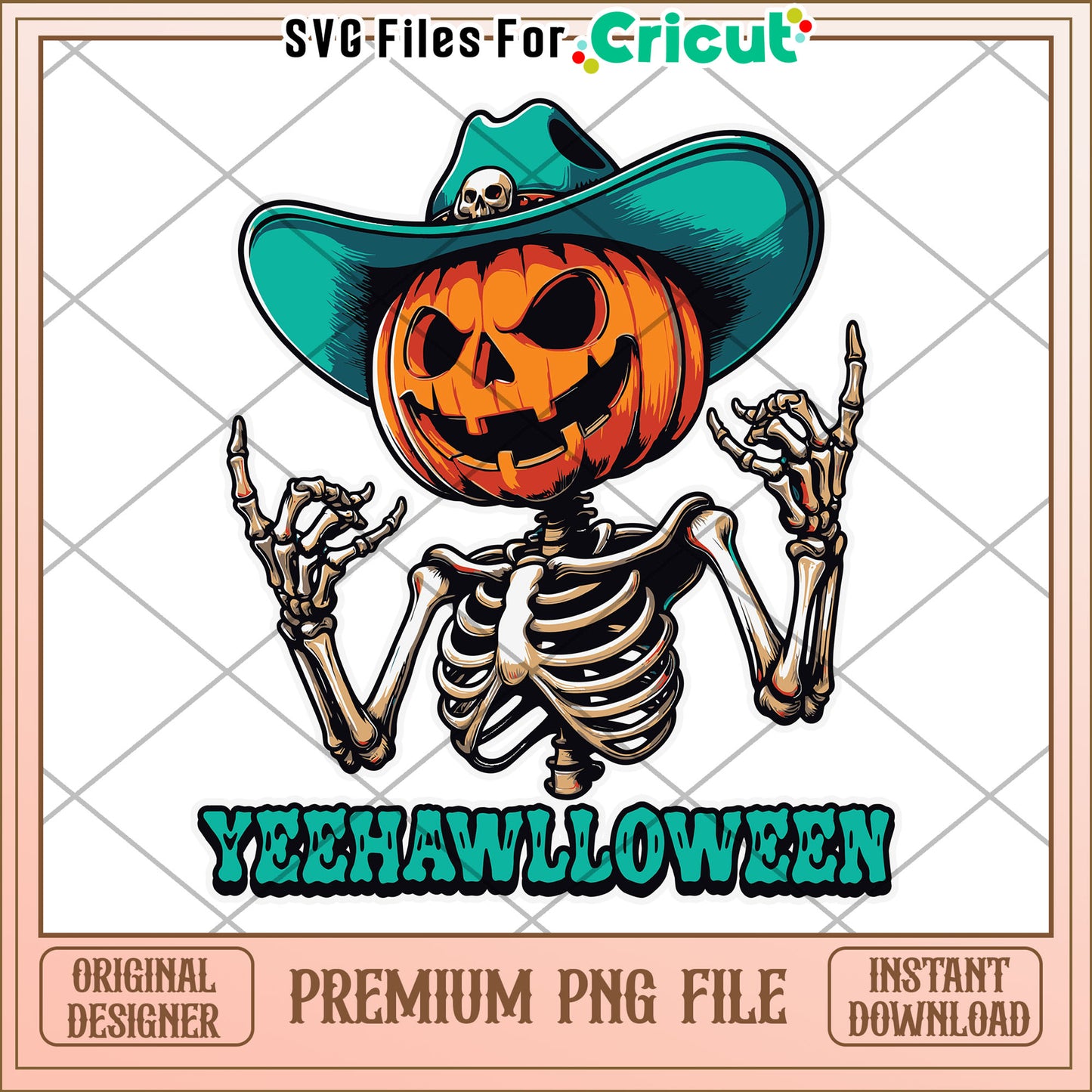Yeehawlloween png, trick or treat png, halloween quotes png