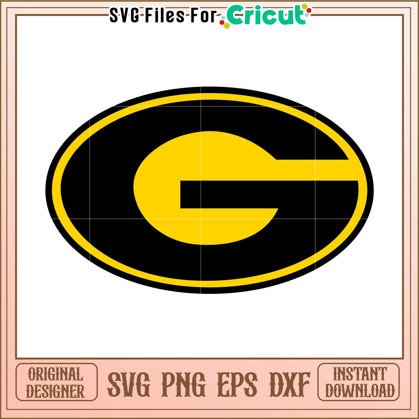 Yellow and Black G Logo SVG for Cricut, Perfect for DIY Projects and Crafts