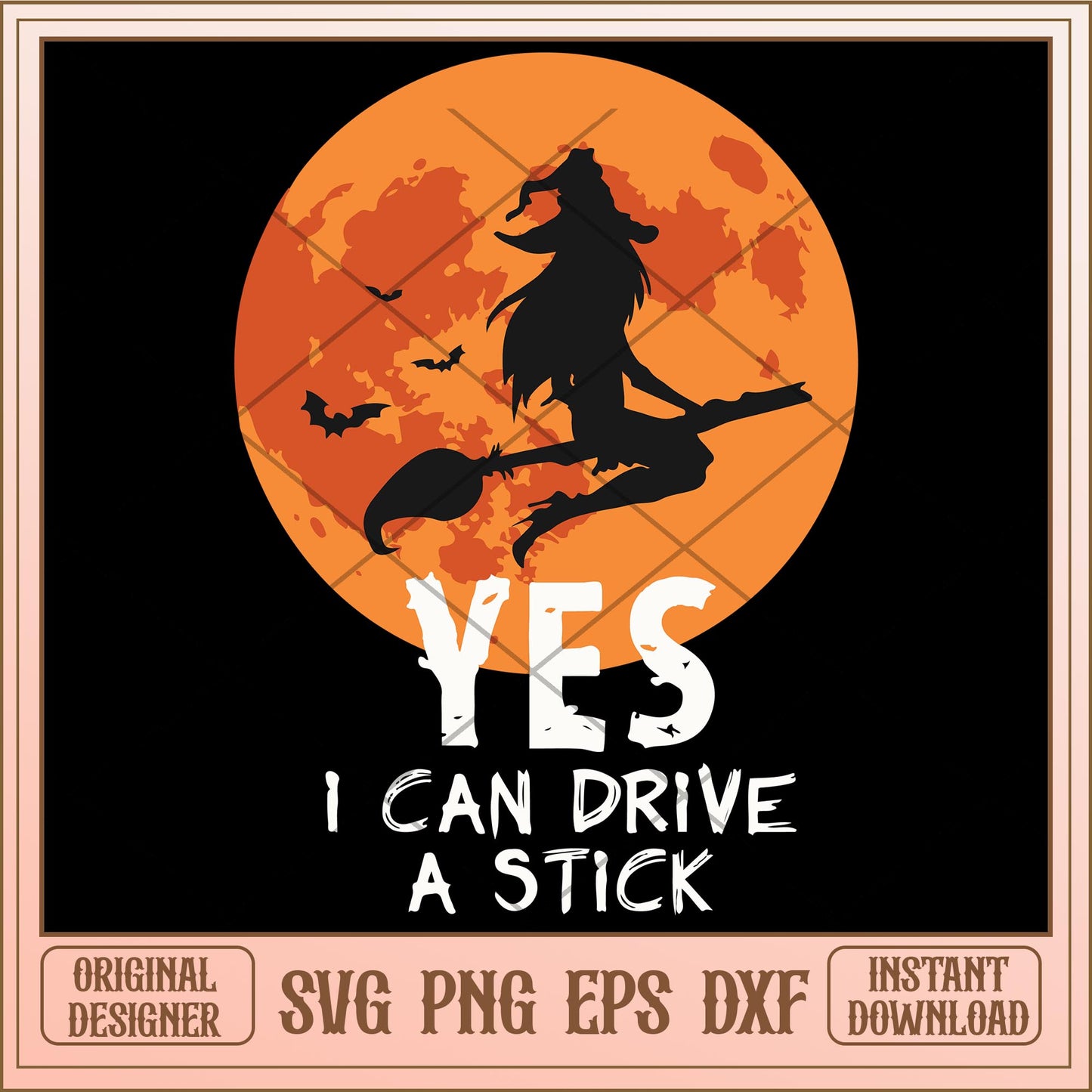 Yes i can drive a stick halloween svg, disney characters svg, digital download