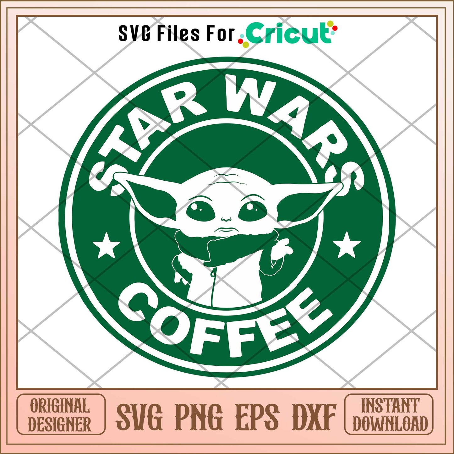 Yoda Star Wars Coffee Svg, The Mandalorian svg, digital download