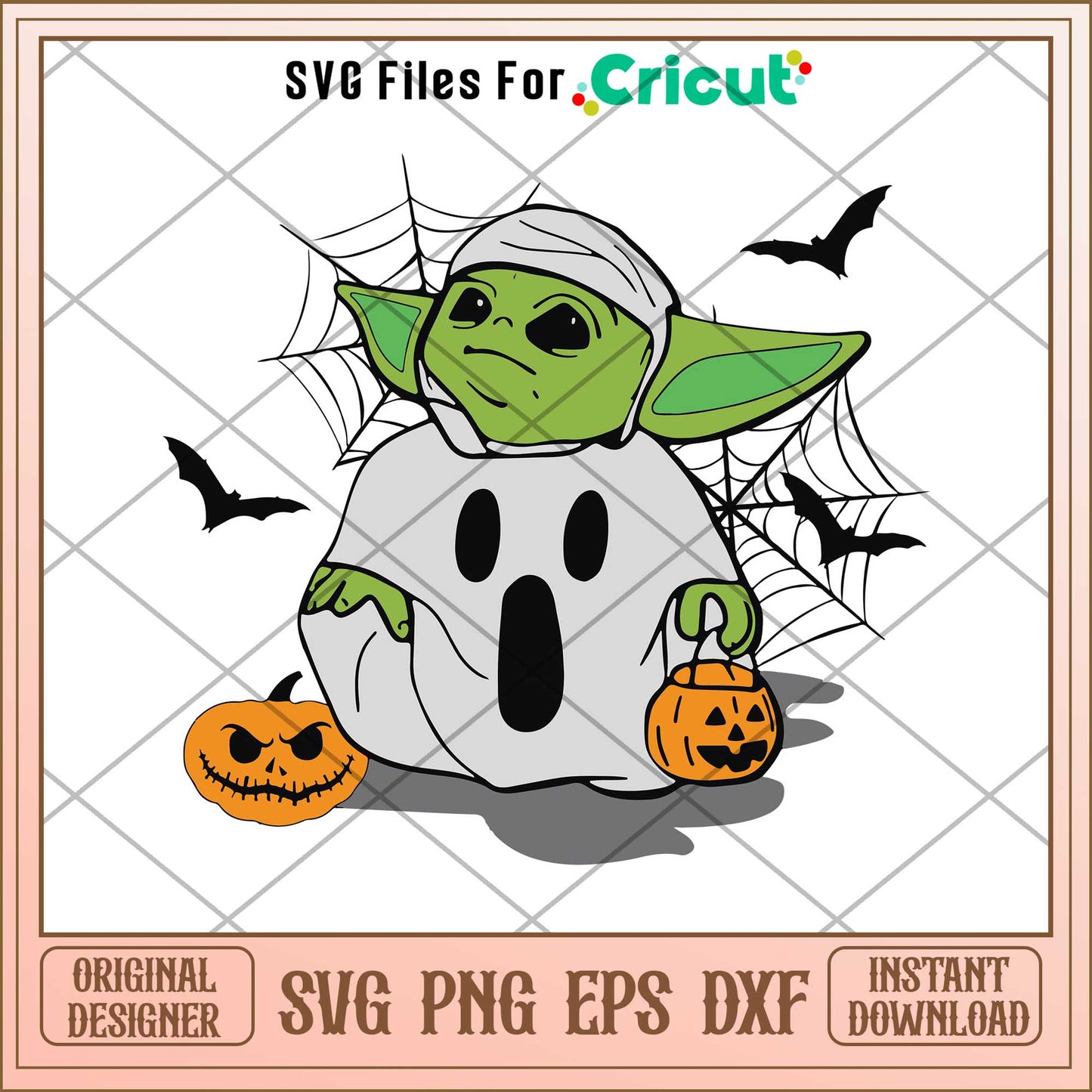 Yoda pumpkin halloween svg, The Mandalorian svg, digital download