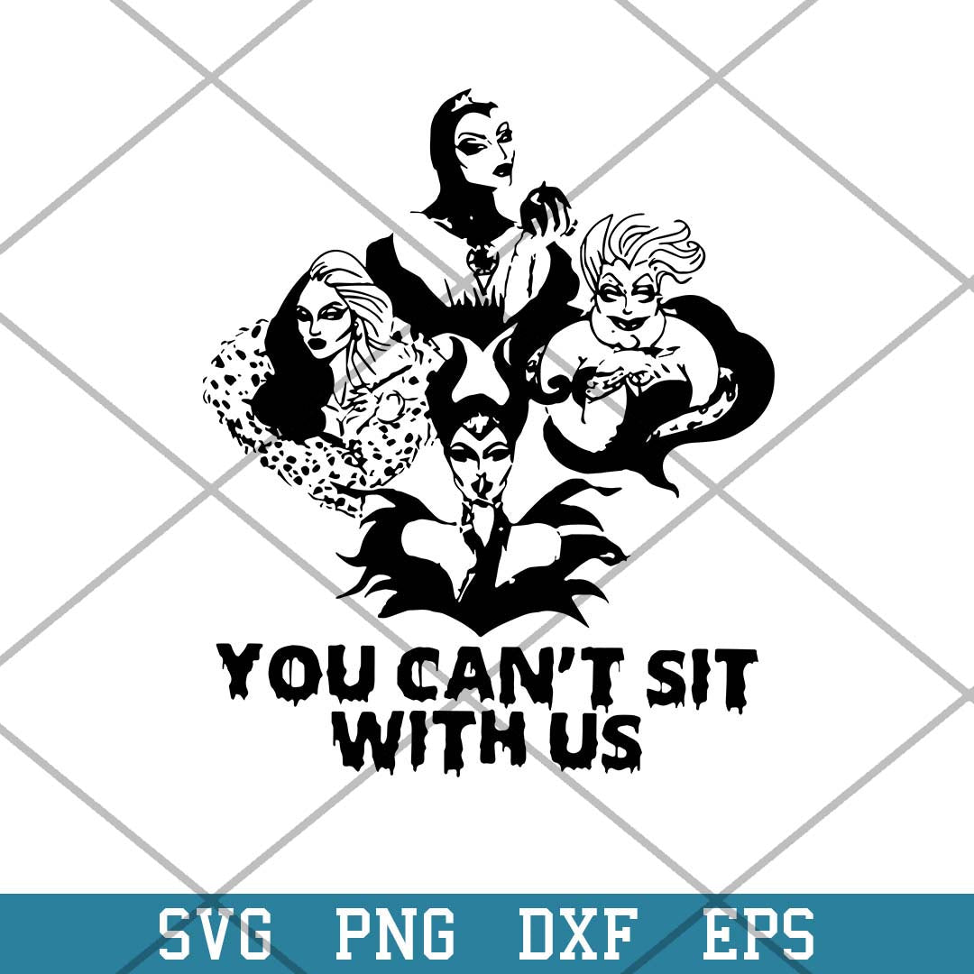You Can_t Sit With Us Witches Svg, Halloween Svg-Svgfilesforcricut
