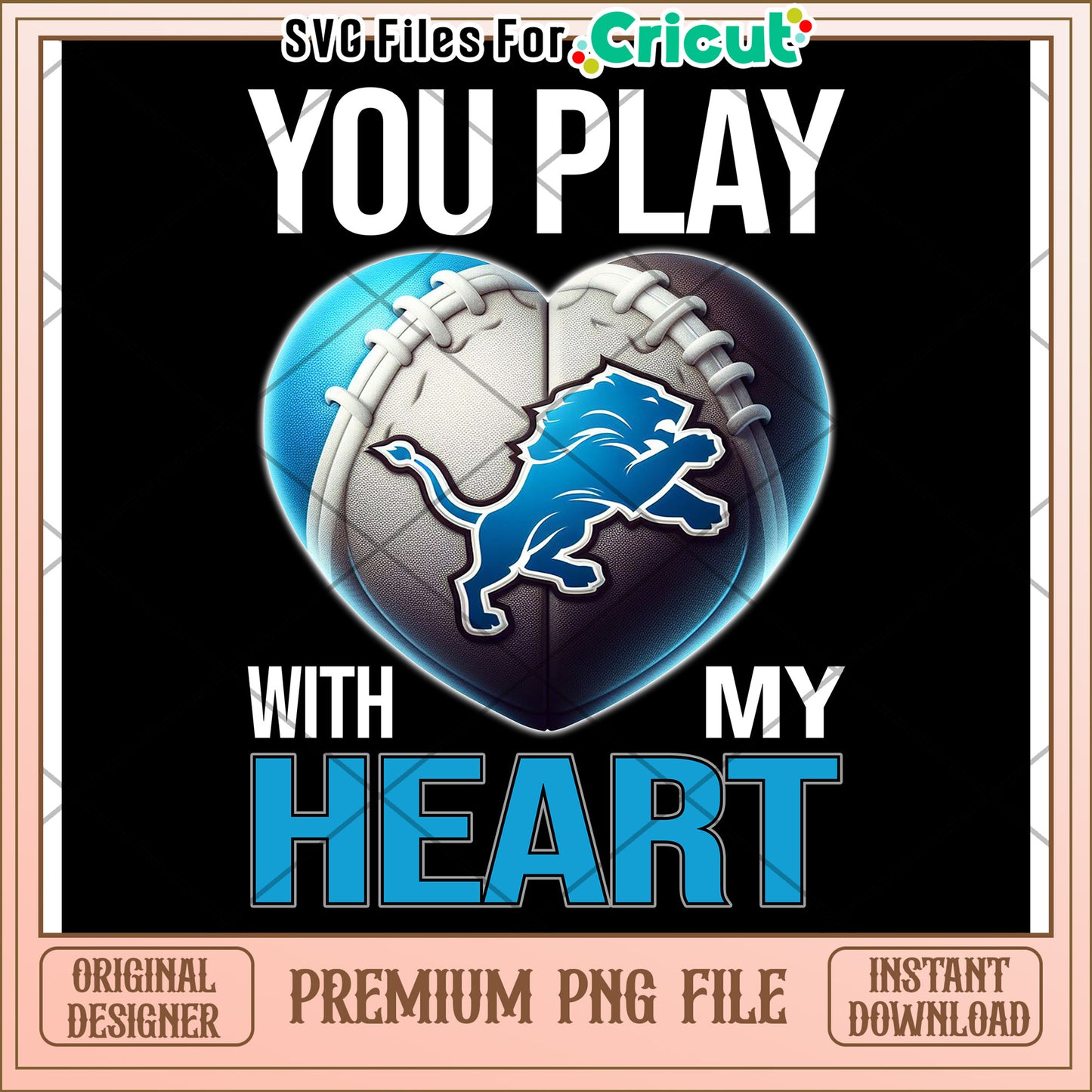 You play with my heart, premium PNG file for sports lovers