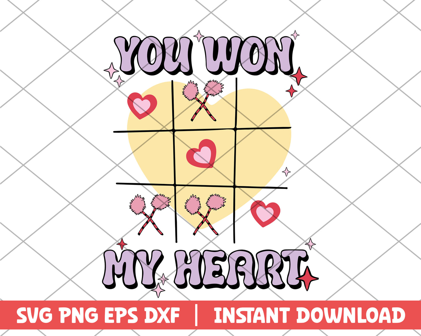 You won my heart svg
